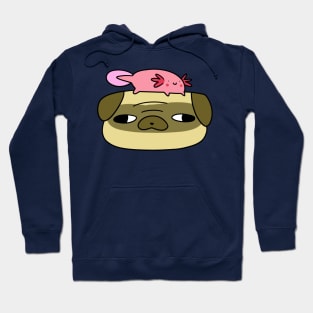 Pug Face and Axolotl Hoodie